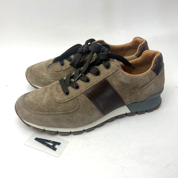 PRADA men Suede & Leather Sneakers sz 8 - Picture 5 of 16